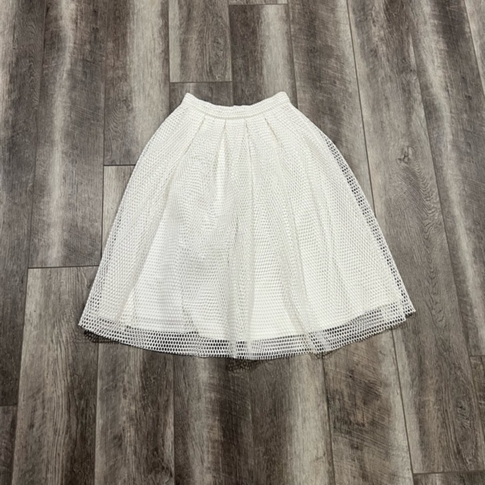 Topshop White Mesh‎ Skirt